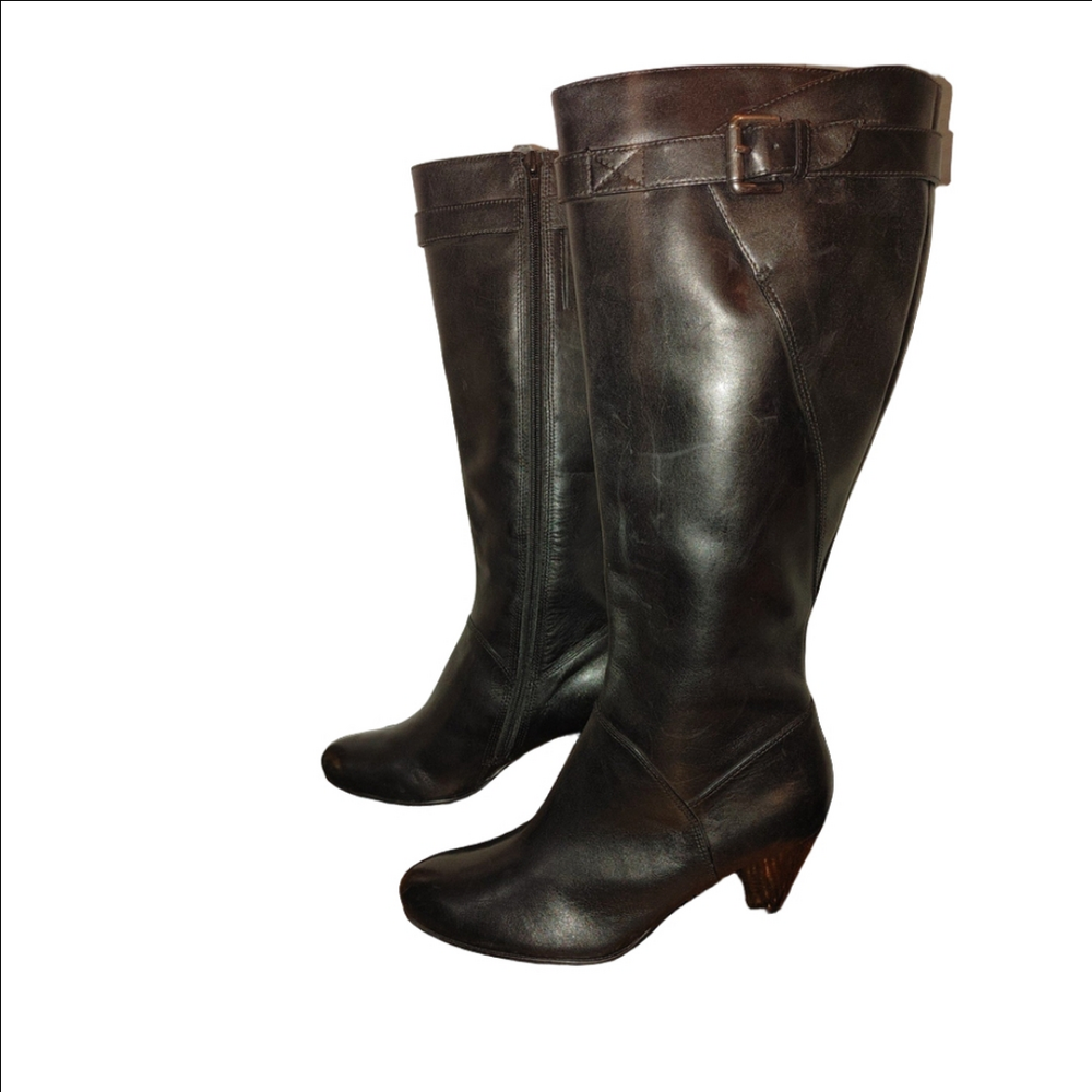 ECCO Hope Leather Boots Size 37 NWOT